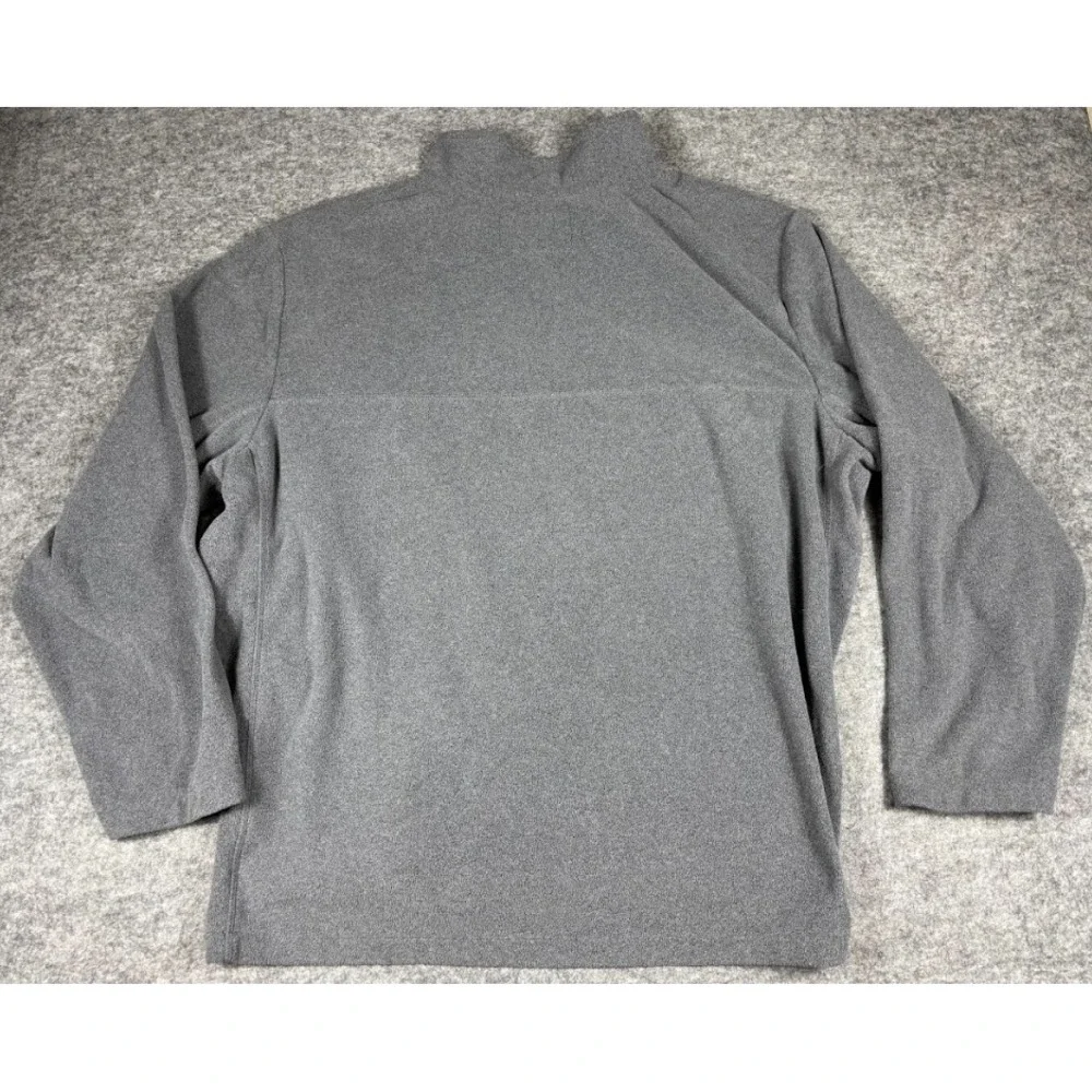 Lands' End Quarter Zip Fleece Pullover Gray Big Tall 3XL Men's Cozy‎ Casual
